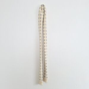 Y2K GAP Wool And Angora Knit Skinny Cream and Gray Polka Dot Scarf